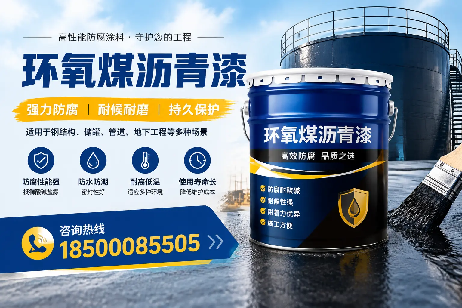 环氧煤沥青漆在工业中的应用，果洛企业的选择